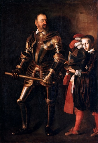 カラヴァッジョ 《アロフ・ド・ピニャクールと小姓の肖像》 1607－1608頃 油彩/キャンバス 194cm×134cm ルーヴル美術館