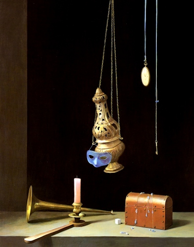 岩田栄吉《香炉と宝石箱》 1977年