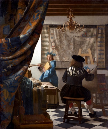 ヨハネス・フェルメール 《絵画芸術》 1666年～67年頃　油彩/キャンバス 120cm×100cm ウィーン美術史美術館