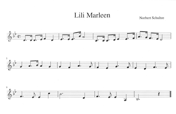 リリー・マルレーン楽譜