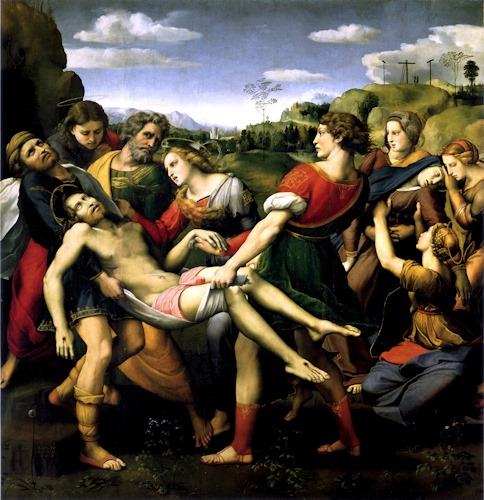 ラファエロ・サンツィオ 《キリストの埋葬（キリストの遺骸の運搬）》 1507年 油彩・板 184cm×176cm ボルゲーゼ美術館